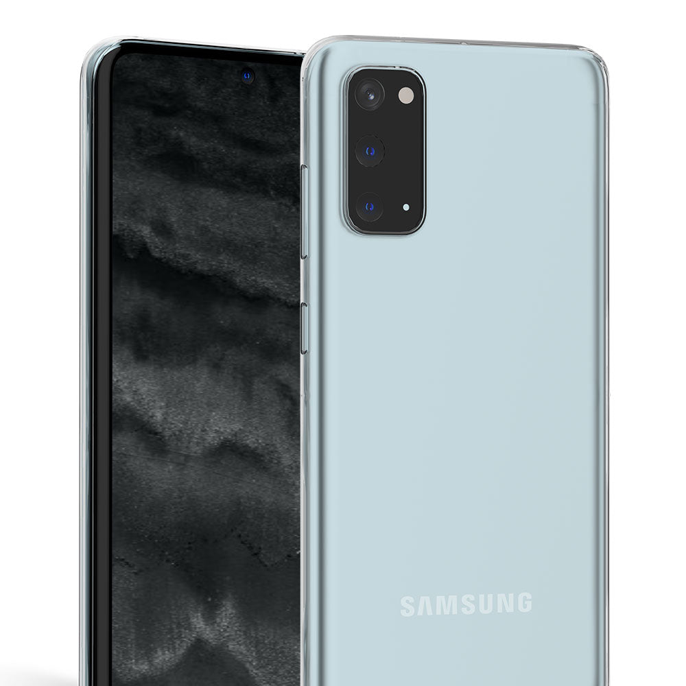 Coque Samsung Galaxy S20 Caoutchouc Housse de Protection Look Carbone - Noir