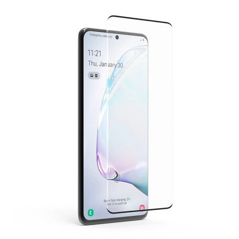 Verre Trempé Samsung Galaxy S22, Ultra-Fin avec Contour Noir, Série  HardGlass Max Lite - 3mk - Français